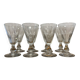 Suite de huit importants verres en cristal taillé à facettes époque XIX