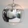 Set de 3 lampes à suspension globe en verre miroir, 1960s