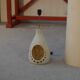 Accolay style lamp with tall beige shade, 1960s