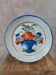 Assiette creuse ancienne en faïence 🌿 décor corbeille de fleurs, style Rouen Desvres