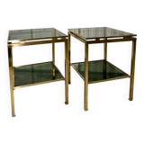 Pair of Guy Lefèvre side tables, 1970s