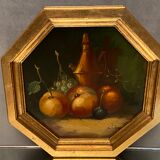Oil painting on panel Still Life signed C. Ventura