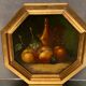 Oil painting on panel Still Life signed C. Ventura