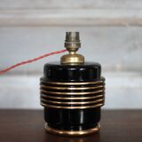 Vintage lamp, table lamp, bedside lamp, black and gold lamp base