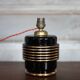 Vintage lamp, table lamp, bedside lamp, black and gold lamp base