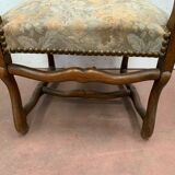 Pair of renaissance style armchairs in tinted beech XX century