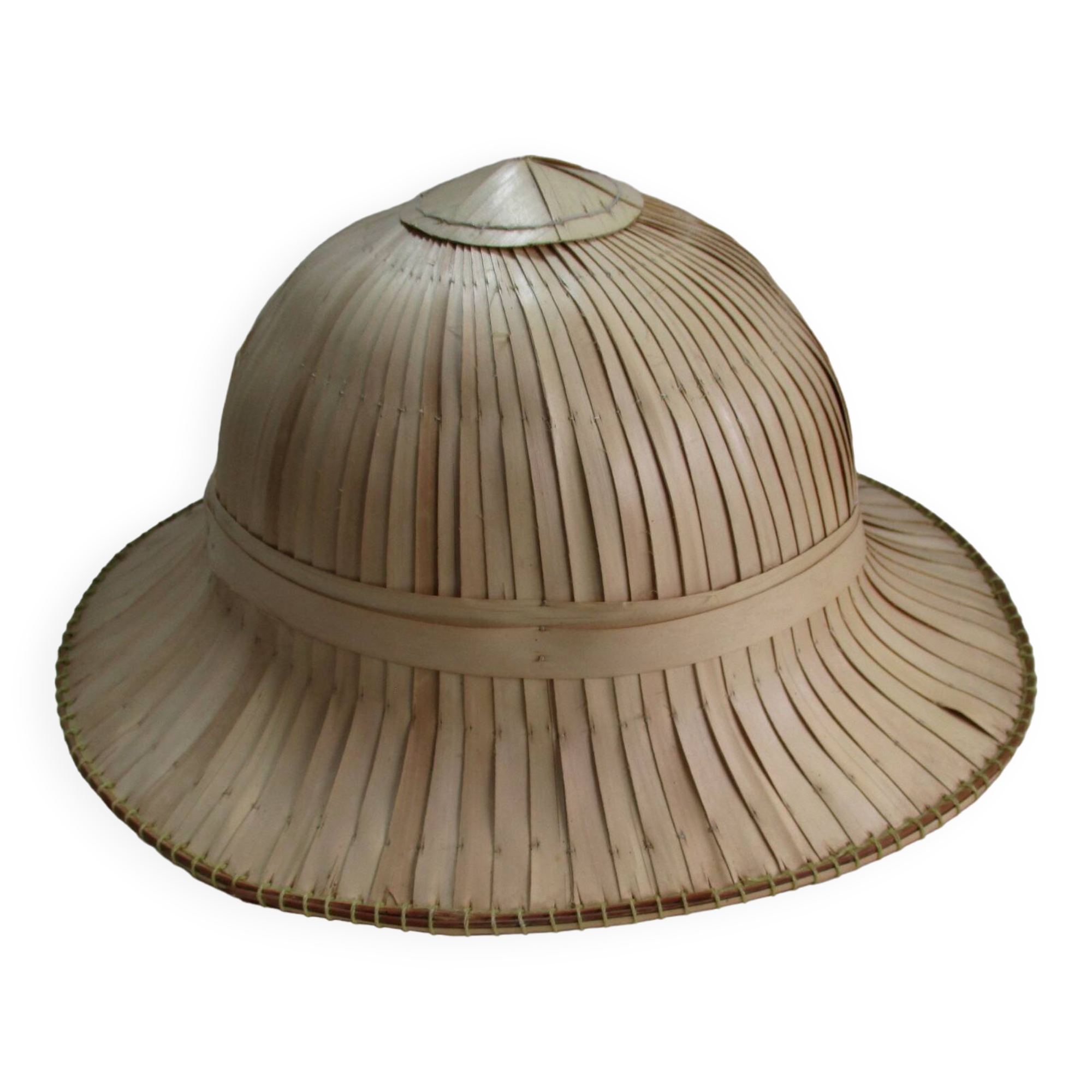 Colonial hat made of rattan and plant fibers - vintage