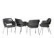 Kilta chairs by Olli Mannermaa in elephant grey, modern Scandinavian mid-century.