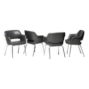 Kilta chairs by Olli Mannermaa in elephant grey, modern Scandinavian mid-century.