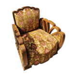 Art Deco armchair solid walnut