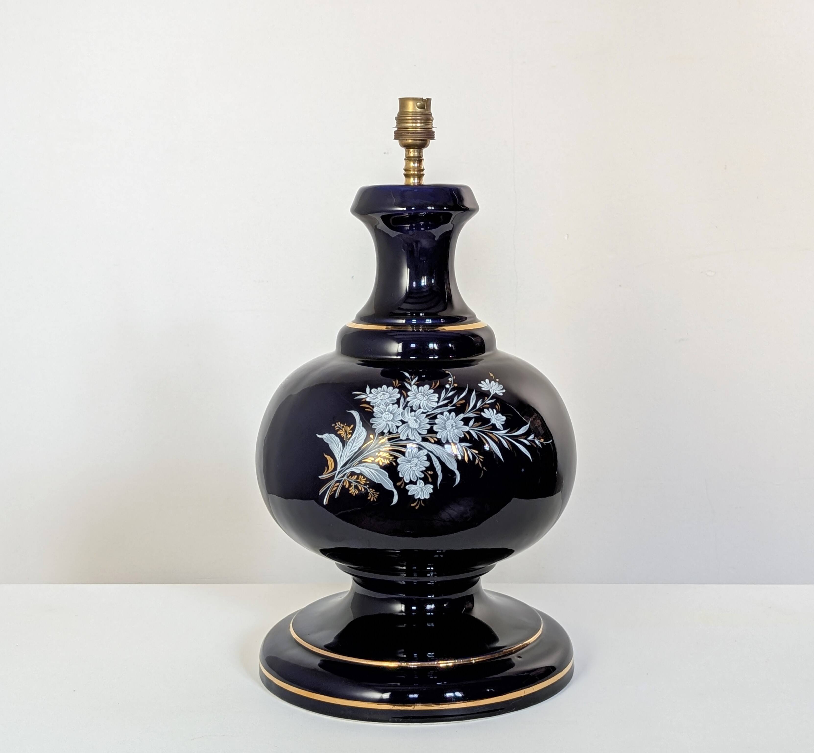 Pied de lampe porcelaine