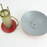 Art deco mushroom lamp made of glass, restored