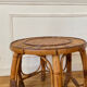 Table d’appoint  ronde en bambou vintage