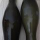 Pair of taupe glass vases – New condition