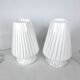 Vintage set of two postmodern Murano glass table lamps from 70s