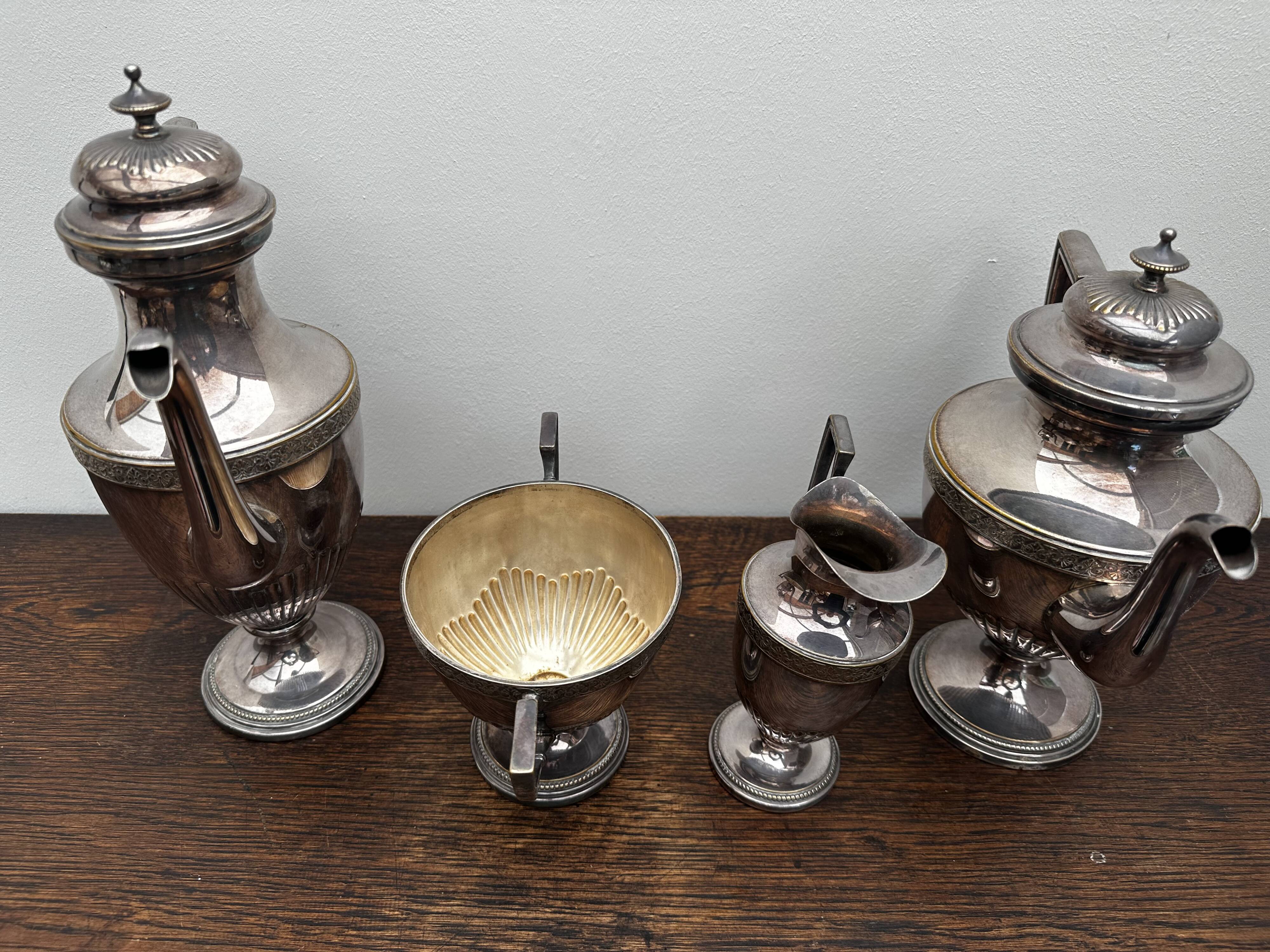 Silver-plated tea and coffee service from the Art Nouveau period