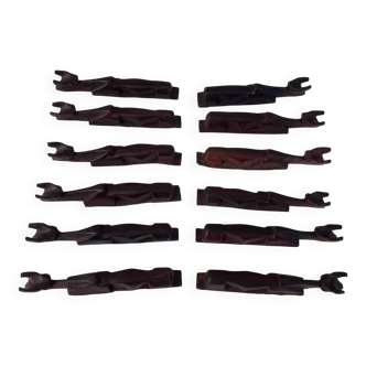 12 wooden knife rests