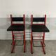 Set of 2 modular stools Errebi Italy from 1980 vintage