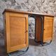 Bureau d'écriture moderniste français en hêtre et acier tubulaire, années 1930