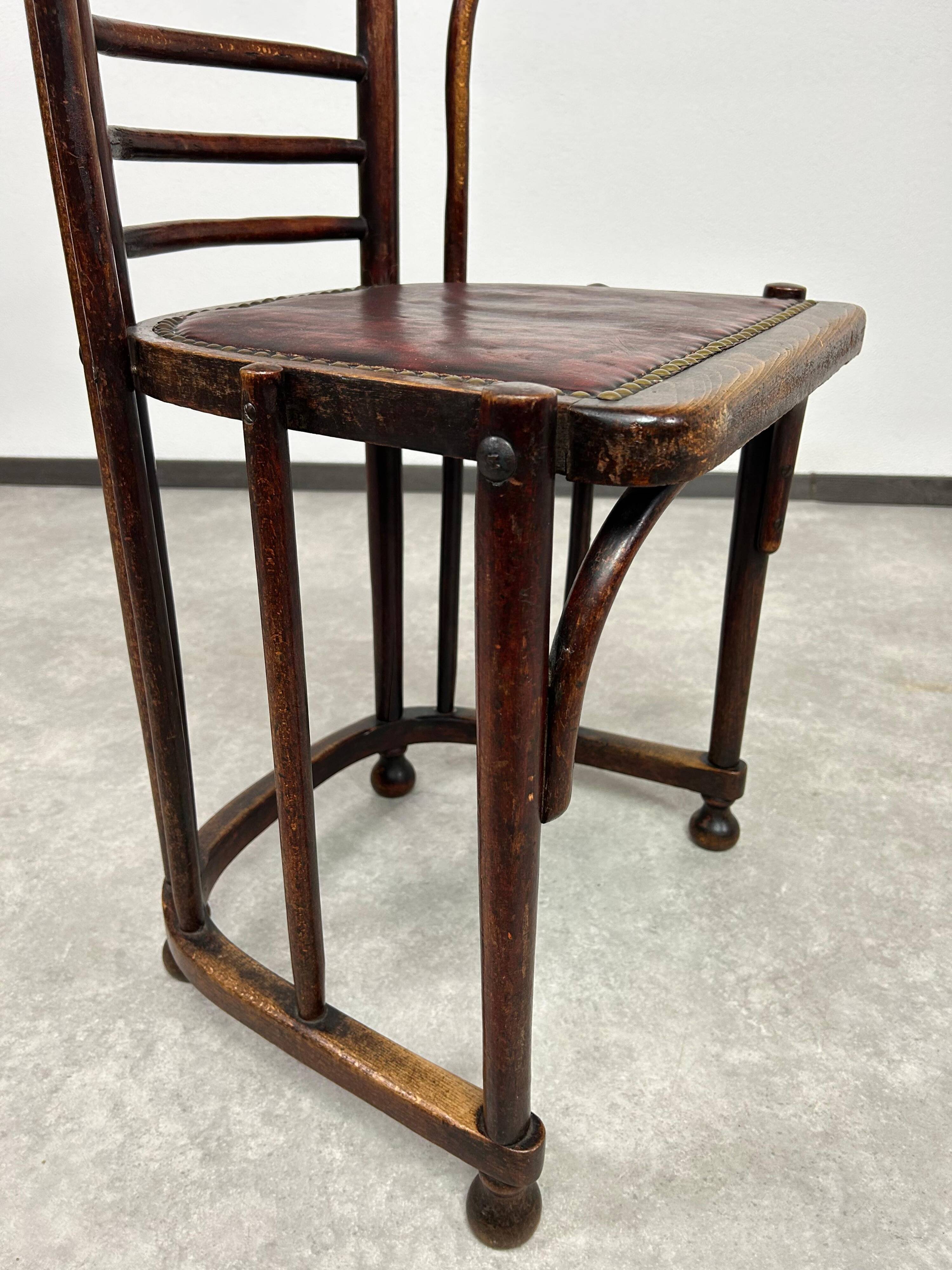 Chairs in the Jugendstil style of Josef Hoffmann
