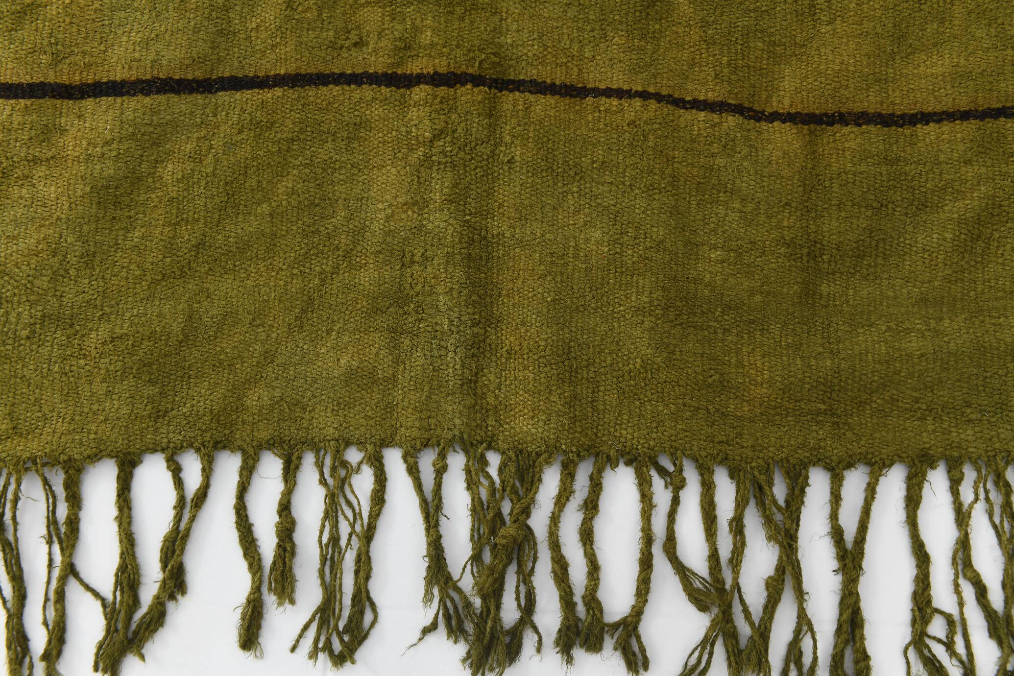 5x7 Shades Of Green Vintage Kilim Rug, 143x220Cm