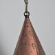 Cone shaped handmade pendant from Denmark, 1970s