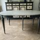 Louis XVI style extendable table in grey painted wood