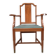Art craft art nouveau armchair in oak and brass