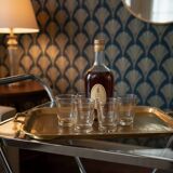 Set of 6 Art Deco Cooked Wine Glasses - 1930s Certified - Gold Rims