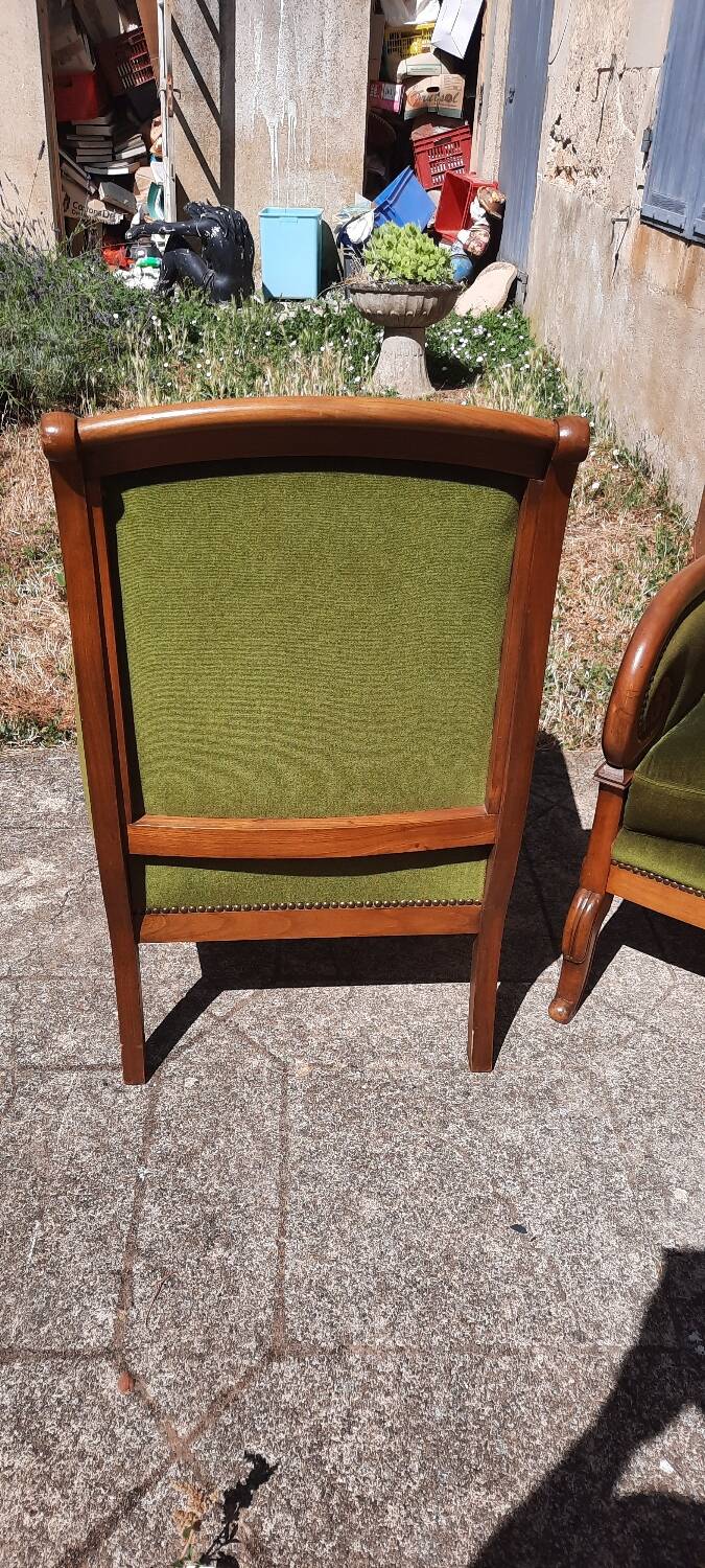 Pair of bergère armchairs