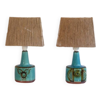 Pair of Danish ceramic lamps from Soholm 1960