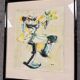 Libor Sir (1933-2017): modernist watercolor depicting an abstract figure