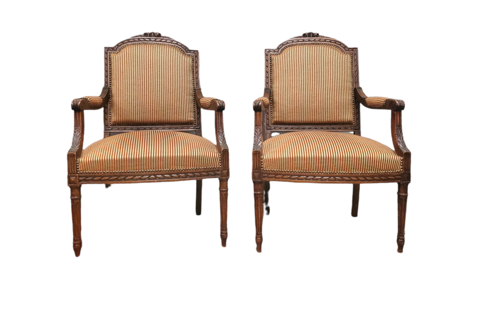 Pair of Louis XVI style armchairs
