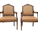 Paire de fauteuils style Louis XVI