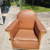 Art Deco armchair in skai