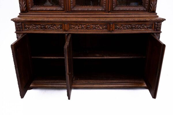 Bibliothèque/buffet sculpté, France, vers 1880.
