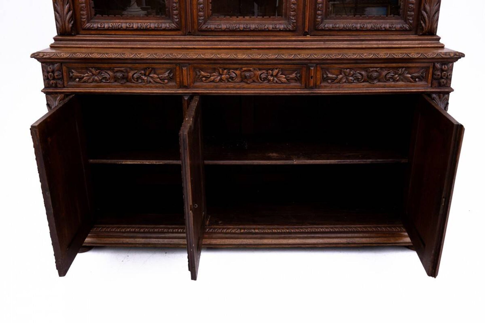 Carved library/sideboard, France, circa 1880.