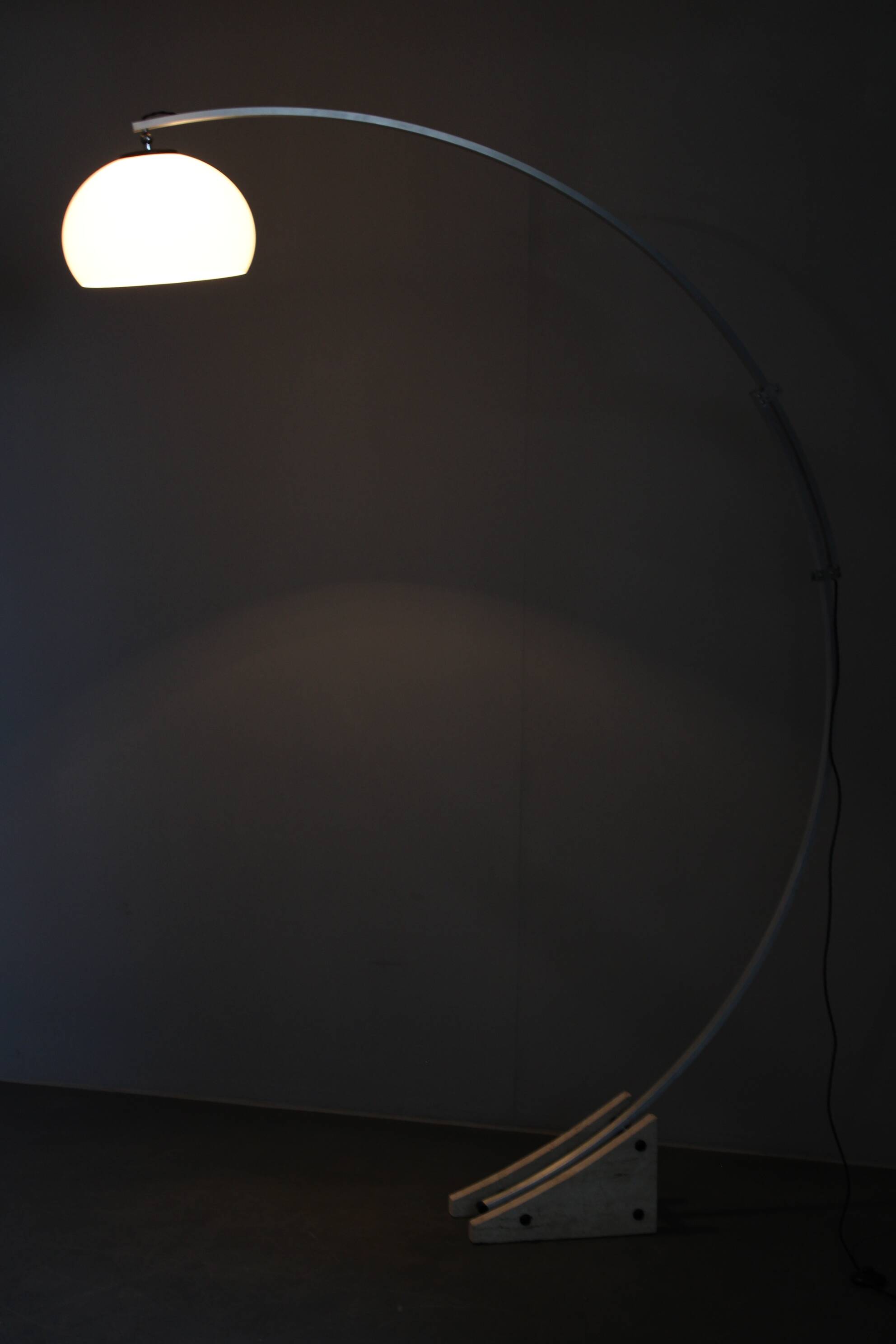 1970s Harvey Guzzini Arc Adjustable Floor Lamp, Italy