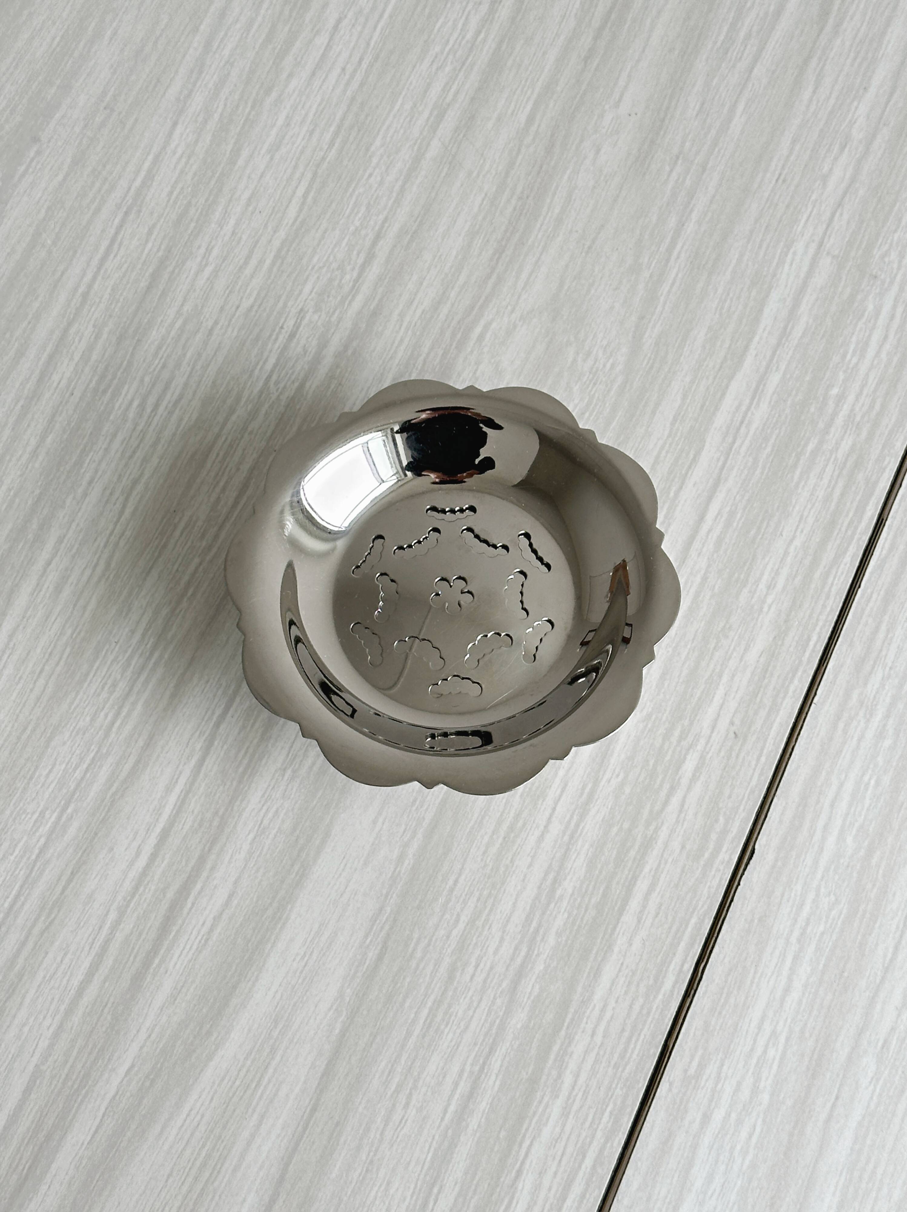 Silver-plated metal butter dish Coquillor