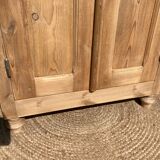Parisian sideboard in solid thick pine / high