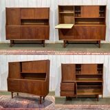 Buffet bar en teck anglais des années 70