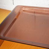 Vintage plexiglass top smoky color.