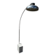 Oversized White Marble & Chrome Arc Floor Lamp — 1970s Italian Aluminum Dome