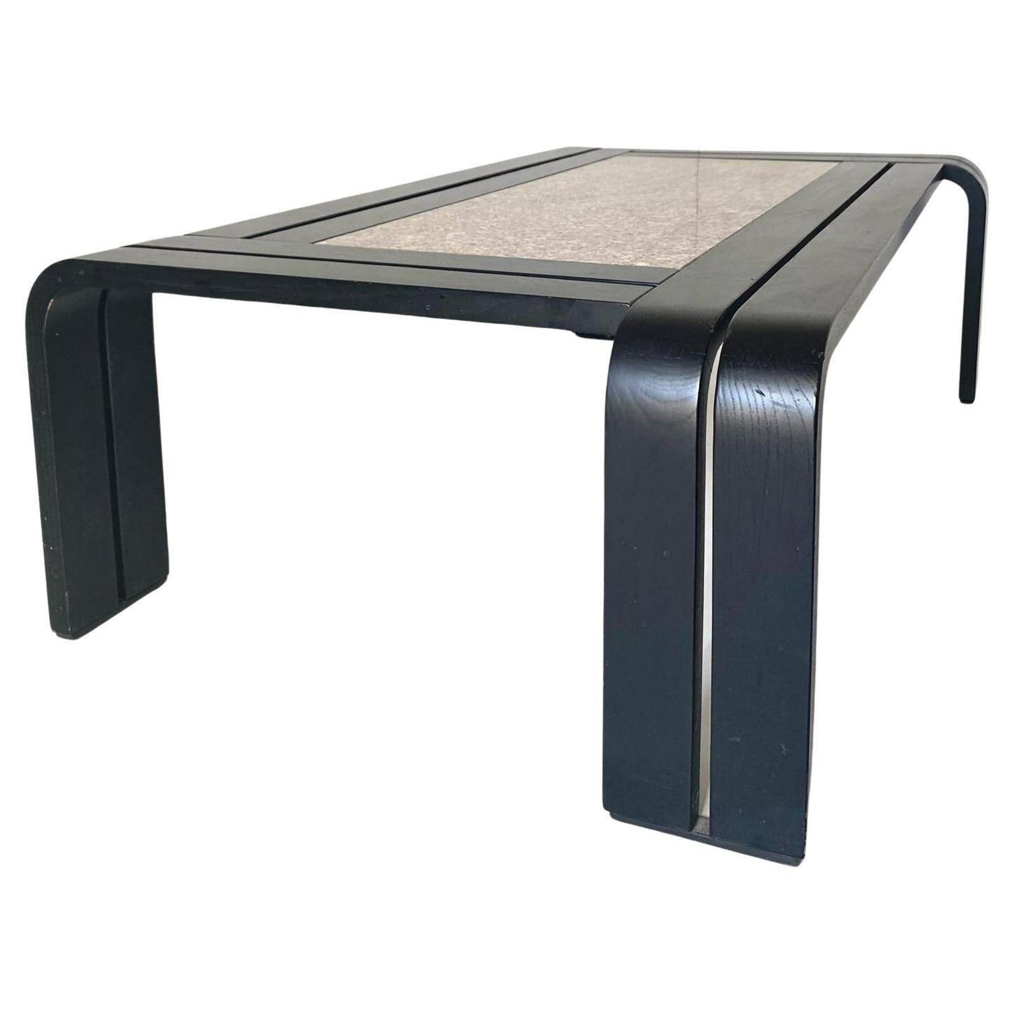 Table basse vintage en granit des années 1980