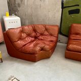 70s skai orange sofa