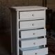 Chiffonnier vintage en osier blanc