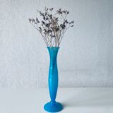 Old vase in blue opaline
