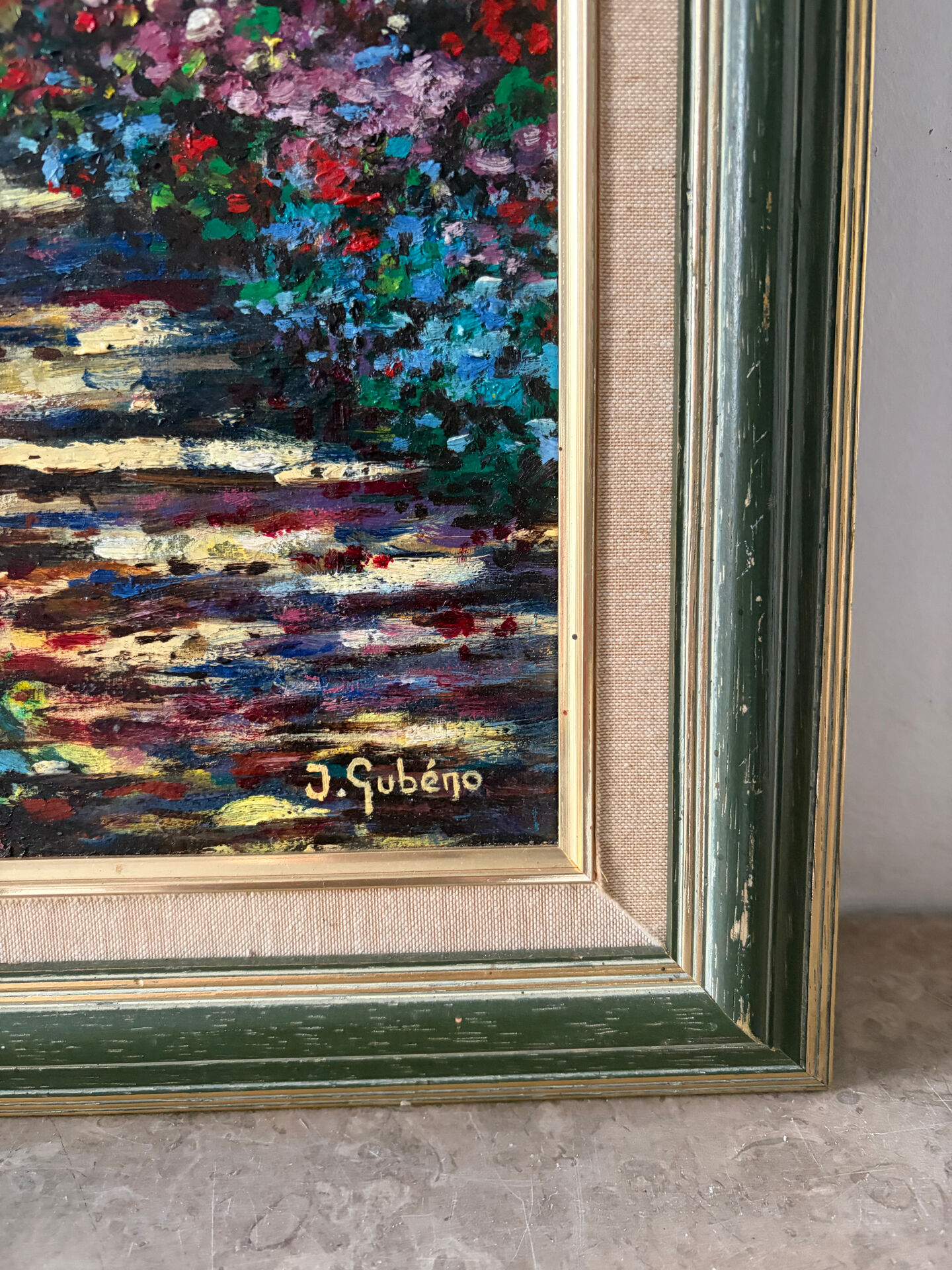 Oil on canvas "Garden in Bloom", signed
