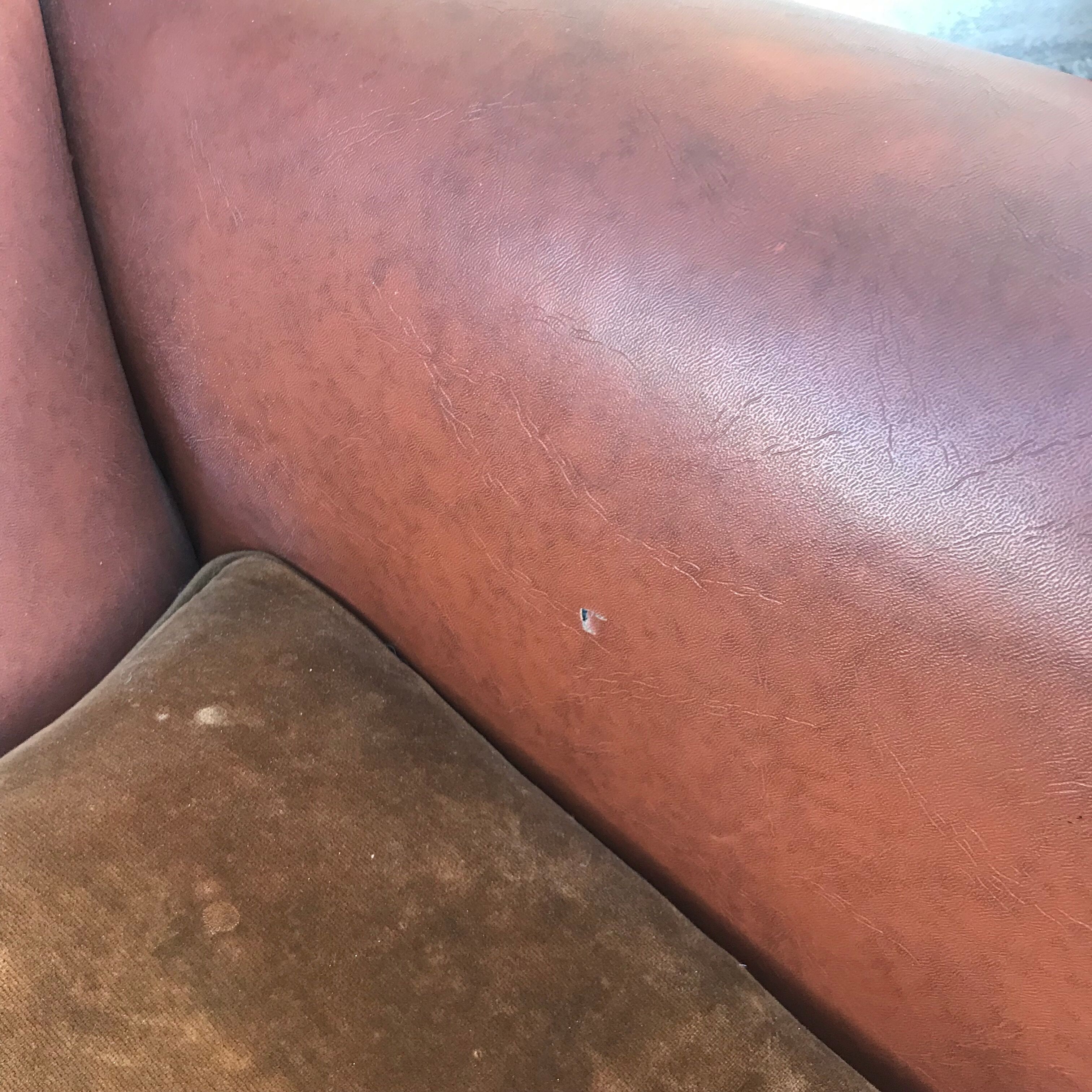 Pair of club armchairs