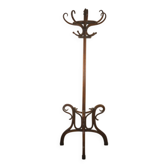 Coat and umbrella rack with 5 overmantel hooks, Kohn, circa 1900